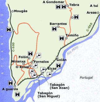 Ruta del vino Rías Baixas: A Guarda, O Rosal, Tomiño