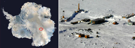 Temperatura en la estación rusa antártica de Vostok