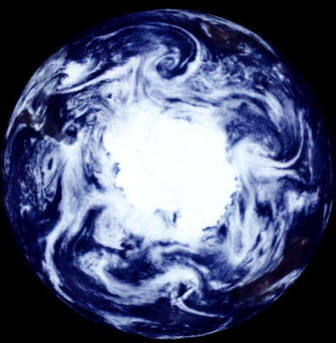 Borrascas en torno al continente antártico