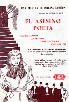 Selección Rosa Films. Material publicitario de la temporada 1947-48. Película El asesino poeta