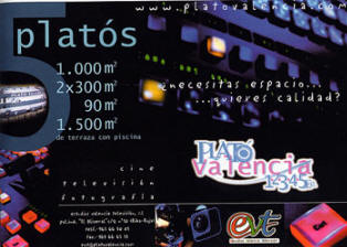 Estudios Valencia Televisión. Servicios para cine, televisión y fotografía