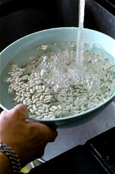 Alubias en remojo