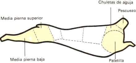 Pierna de cordero, parte inferior