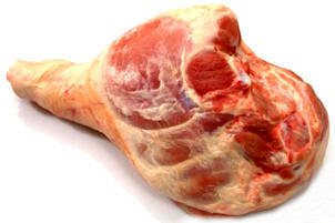 Pieza de jamón fresco