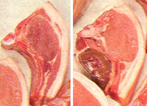 Chuletas de centro y chuletas de riñonada