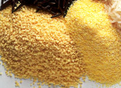 Arroz molido y harina de arroz