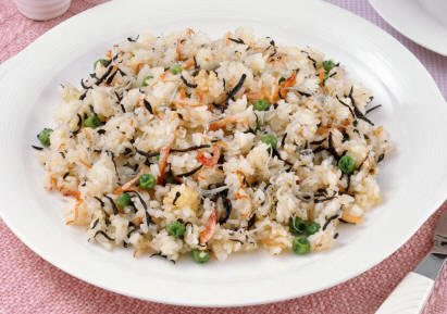 Arroz pilaf con algas