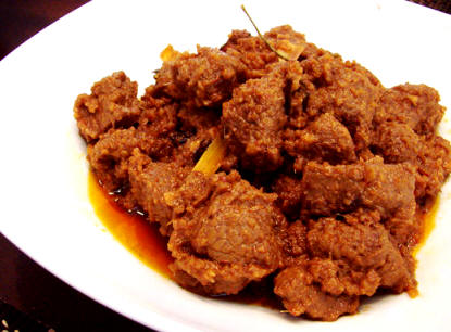 Rendang de la isla de Sumatra