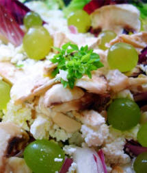 Ensalada de pollo con uvas