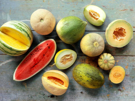 Tipos de melones y sandías