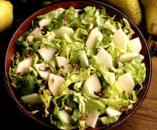 Ensalada de peras y lechuga