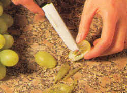 Preparación y presentación de las uvas