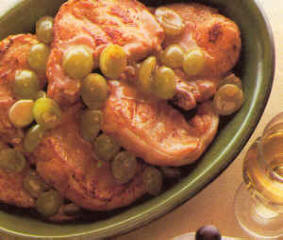 Uvas en platas salados