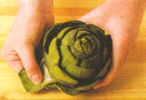 Preparación de las alcachofas