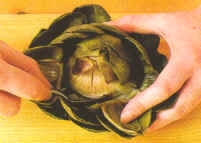 Preparación de las alcachofas