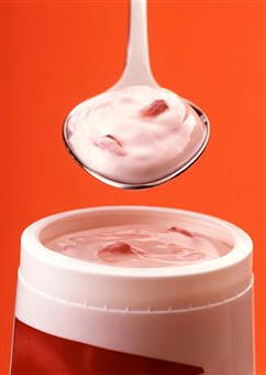 Yogur con fresas