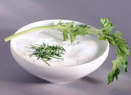 Yogur con sabores salados