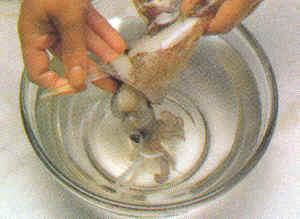 Limpieza de cefalópodos