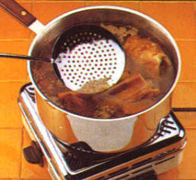 Espumado de fondos y caldos