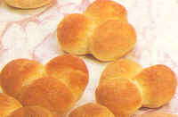 Bollos redondos en forma de hoja de trébol