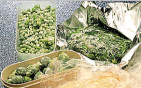 Descongelación de verduras