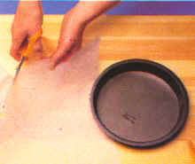 Forrado de un molde redondo