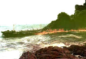 El Mar Egeo encallado frente a la costa de A Coruña (España)