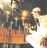 Trabajos de observación en una central nuclear