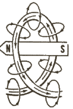 Un conductor en forma de espira se comporta como un pequeño imán, con su polo norte y sur