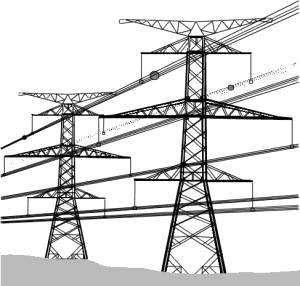 Las líneas de distribución eléctrica utilizan altas tensiones para hacer frente al problema de la resistencia y el nivel de flujo de corriente a grandes distancias