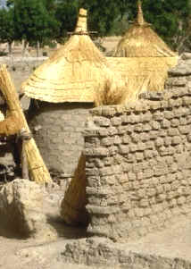 Típicas viviendas de la etnia bobo
