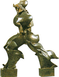 Formas únicas de continuidad en el espacio, de Boccioni (Museo de Arte Moderno, Milán).