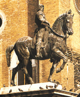 Escultura ecuestre del condottiero Colleoni, obra de Andrea Verrocchio