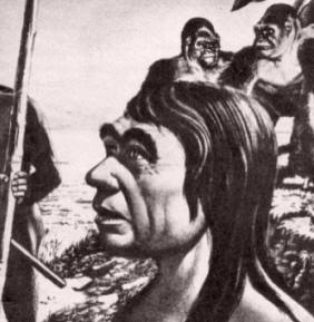 PROGRESOS: Los rasgos del antropoide van desapareciendo en la medida en que su mente se desarrolla, exigiendo mayor cabida para su cerebro. Una vez armado y en poder del fuego, su predominio sobre el medio fue indiscutido.