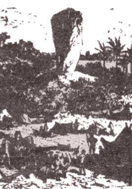 MENHIR: la primera construcción del hombre: una piedra vertical asentada firmemente en el terreno, anticipo de lo que serán más tarde las ciudades.