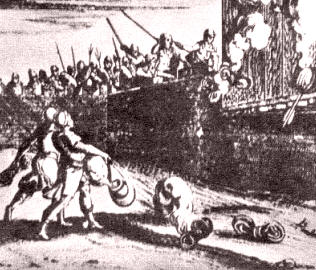 FUEGO DESTRUCTOR. Con marmitas, vasijas ovoides y flechas, los encuentros armados se tornaron aun más destructores. Sustancias incendiarías redujeron a cenizas las defensas enemigas.