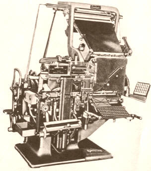 LINOTIPIA. Está formada por un teclado similar al de la máquina de escribir.