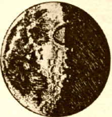 CARA DE LA LUNA. La foto, que habría captado el telescopio de Galileo, reveló sinuosidades y depresiones en la superficie lunar.