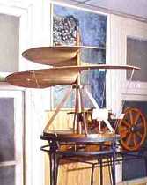 Diseño original y reproducción a escala de la hélice de Leonardo