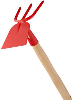 Hazada de doble hoja, para cavar y binar