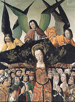 Teatro religioso: Retablo de la Virgen de la Misericordia; Museo Arqueológico Nacional, Madrid.