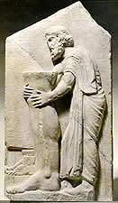 Relieve de un exvoto en un santuario de Epidauro