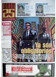 Menos 25. 14/10/2002 Nº 96, Portada. 
