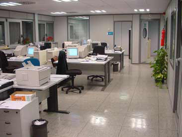 Sala de redacción de una emisora de radio