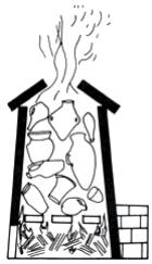 Fig. 2: Esquema de un horno egipcio para cerámica
