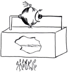 Fig. 5: Máquina de vapor ideada por Herón de Alejandría